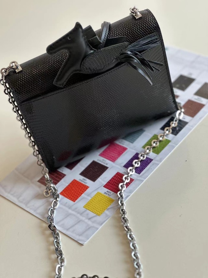 Verrou Mini Bag Lizard“17*12*6CM”-0033=