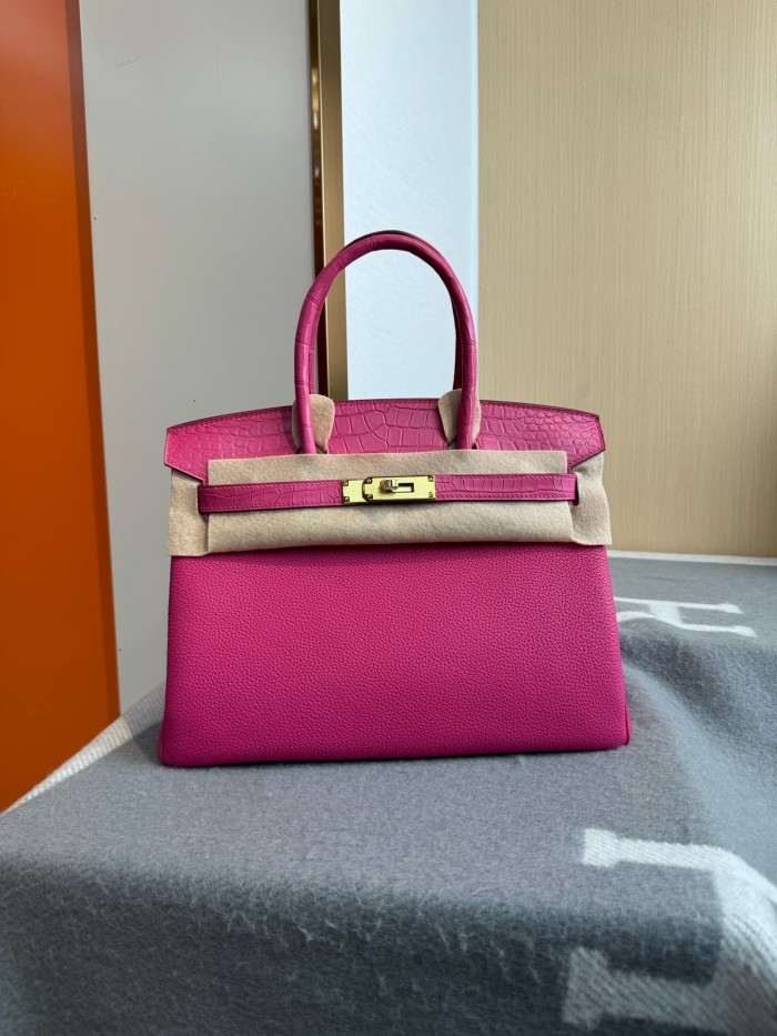 Birkin 30 Touch Togo-Crocodile“30*22*16CM”-0063=