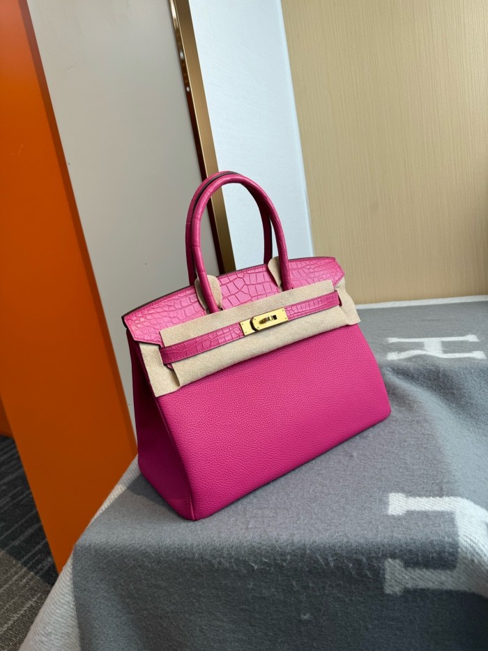 Birkin 30 Touch Togo-Crocodile“30*22*16CM”-0063=