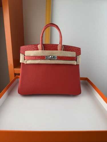 Birkin Touch Togo-Crocodile“25*20*13CM” -0043=