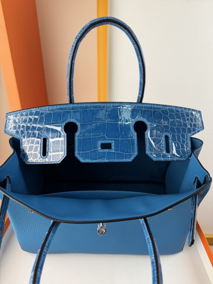 Birkin 30 Touch Togo-Crocodile“30*22*16CM”-0063=
