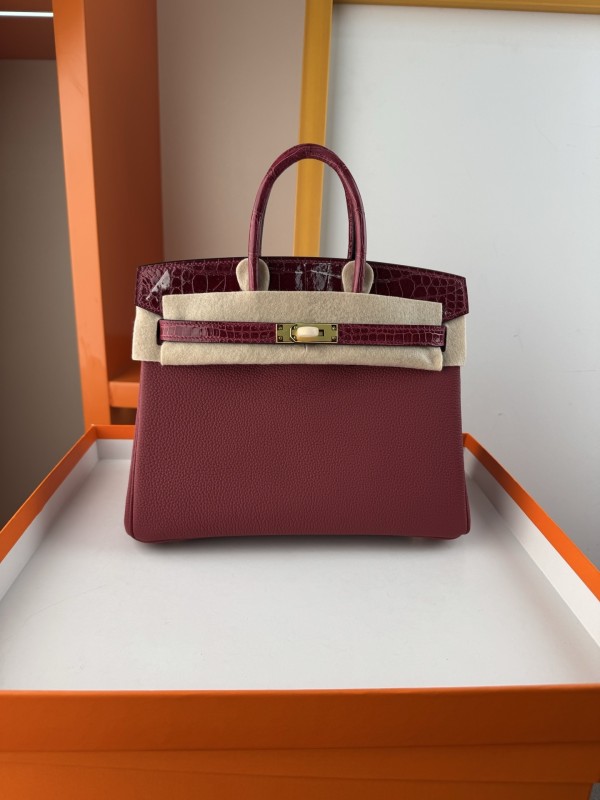 Birkin Touch Togo-Crocodile“25*20*13CM” -0043=