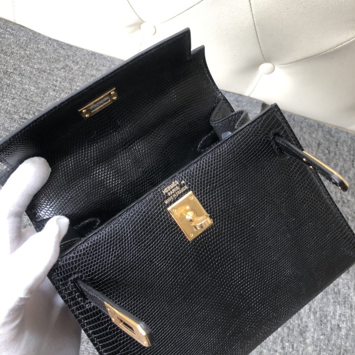 Kelly 20 Lizard Leather“20*16*9CM”-0051=