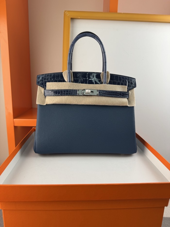 Birkin 30 Touch Togo-Crocodile“30*22*16CM”-0063=