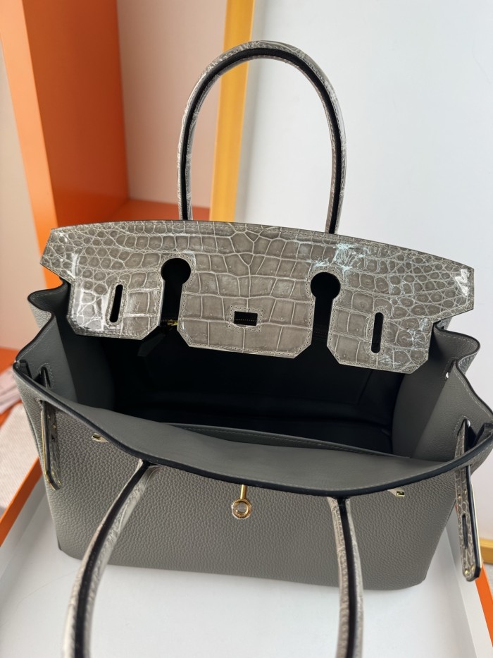Birkin 30 Touch Togo-Crocodile“30*22*16CM”-0063=