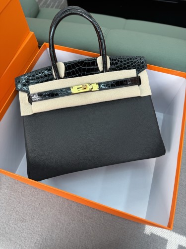 Birkin 30 Touch Togo-Crocodile“30*22*16CM”-0063=