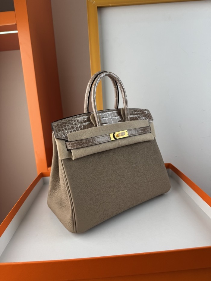 Birkin Touch Togo-Crocodile“25*20*13CM” -0043=