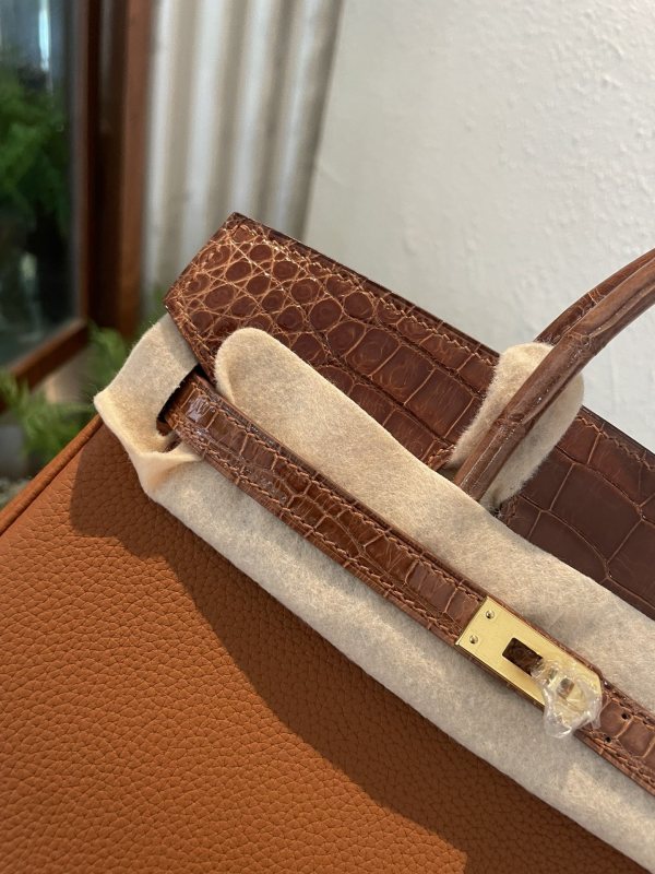 Birkin Touch Togo-Crocodile“30*22*16CM”-0063=