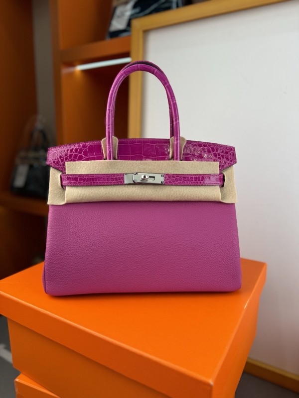 Birkin 30 Touch Togo-Crocodile“30*22*16CM”-0063=