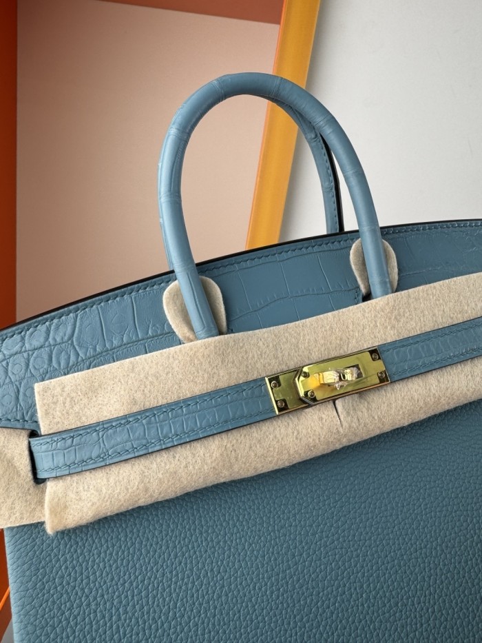 Birkin Touch Togo-Crocodile“25*20*13CM” -0043=
