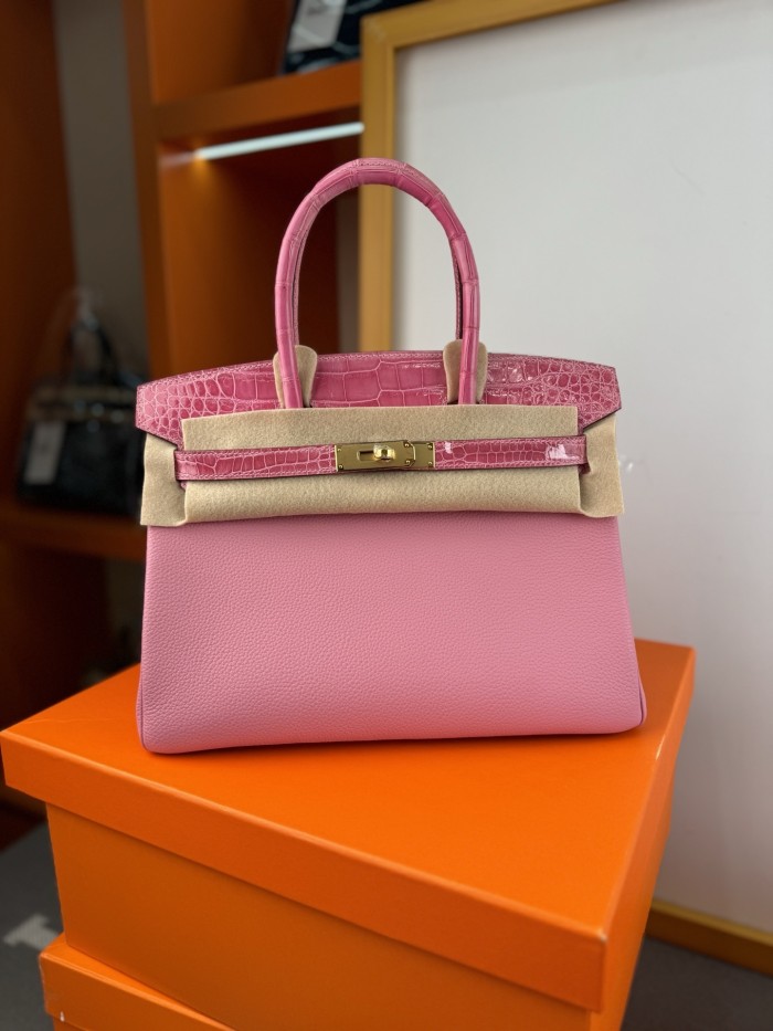 Birkin 30 Touch Togo-Crocodile“30*22*16CM”-0063=