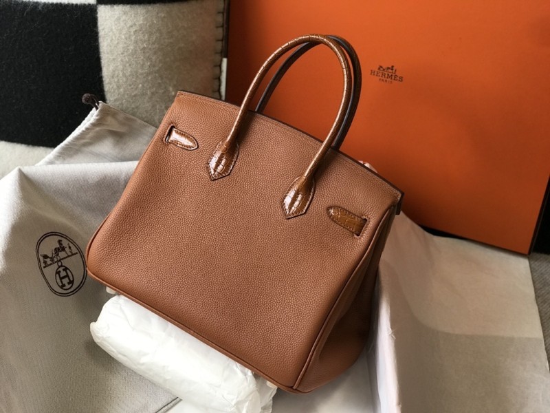Birkin Touch Togo-Crocodile“30*22*16CM”-0063=