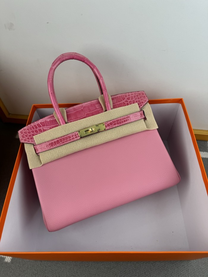 Birkin 30 Touch Togo-Crocodile“30*22*16CM”-0063=