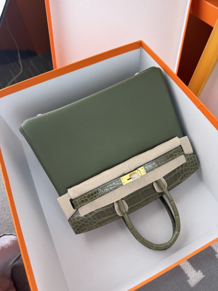 Birkin Touch Togo-Crocodile“25*20*13CM” -0043=