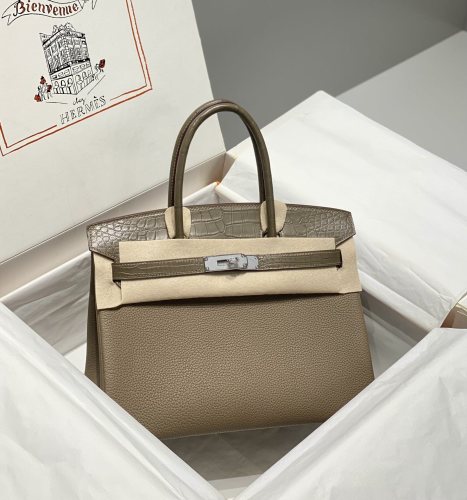 Birkin 30 Touch Togo-Matte Alligator“30*22*16CM”-0063=