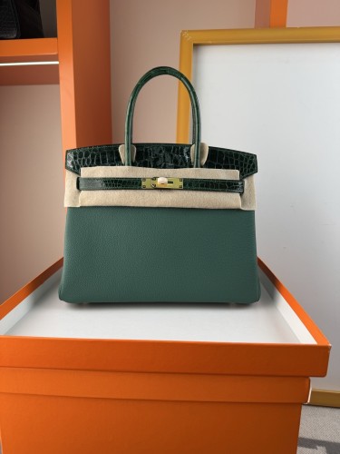 Birkin 30 Touch Togo-Crocodile“30*22*16CM”-0063=