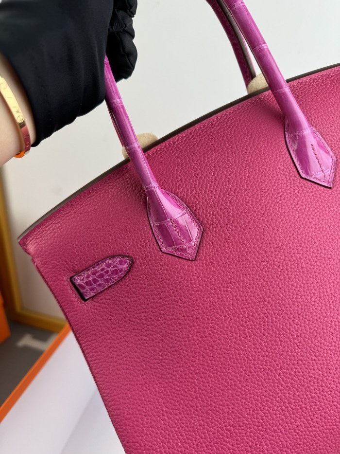 Birkin 30 Touch Togo-Crocodile“30*22*16CM”-0063=
