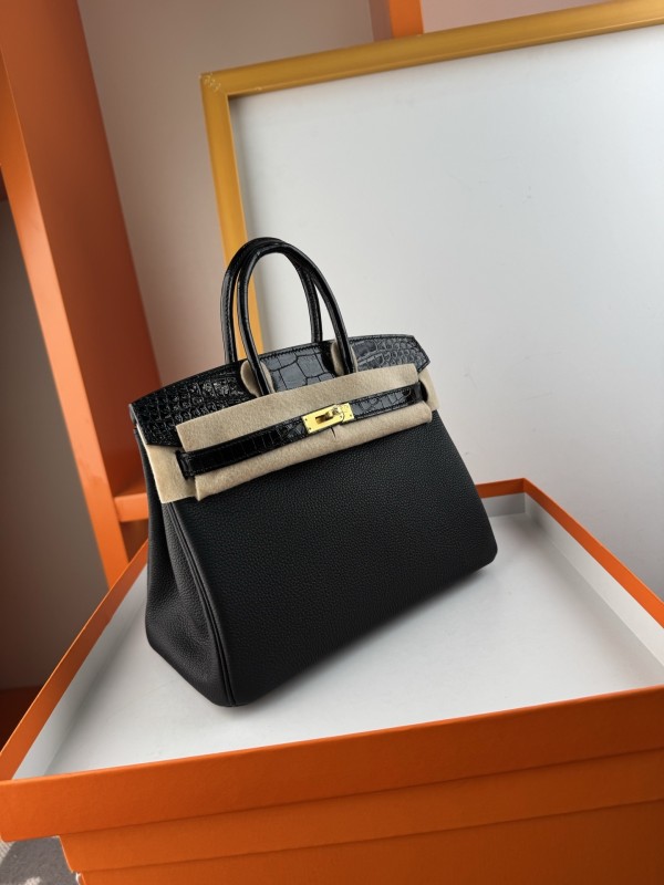 Birkin Touch Togo-Crocodile“25*20*13CM” -0043=