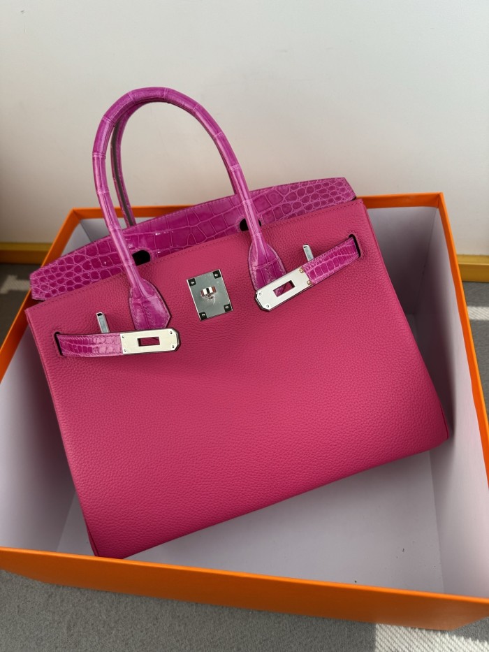 Birkin 30 Touch Togo-Crocodile“30*22*16CM”-0063=