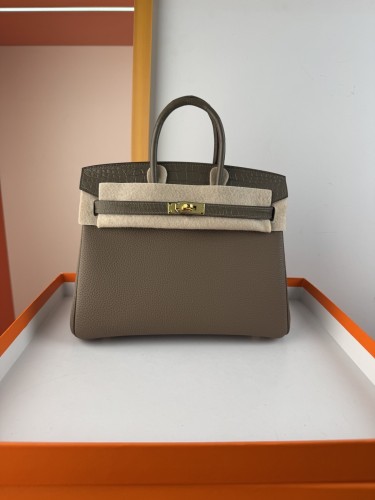 Birkin Touch Togo-Crocodile“25*20*13CM” -0043=
