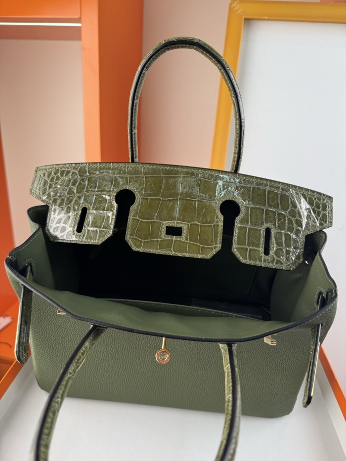 Birkin 30 Touch Togo-Crocodile“30*22*16CM”-0063=