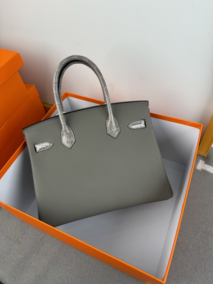 Birkin 30 Touch Togo-Crocodile“30*22*16CM”-0063=
