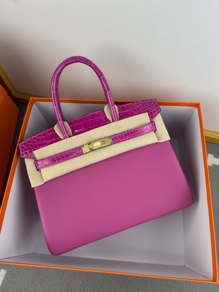 Birkin 30 Touch Togo-Crocodile“30*22*16CM”-0063=