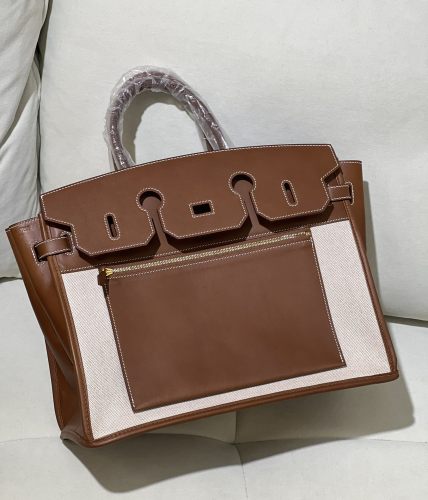 Birkin à l'envers 35 Swift-Canvas“35*25*18CM”-0063=