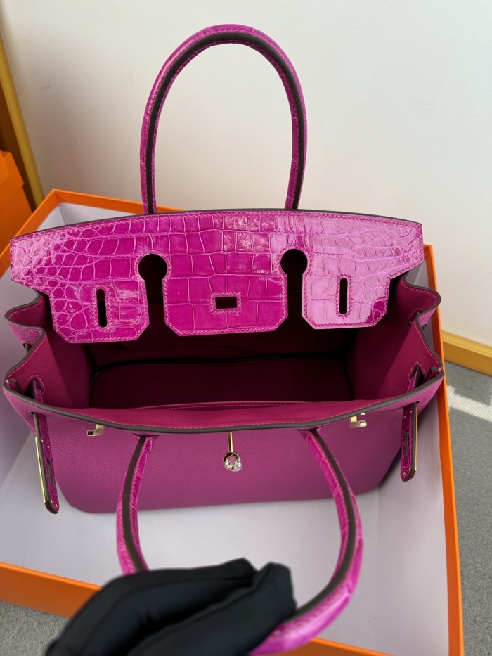 Birkin 30 Touch Togo-Crocodile“30*22*16CM”-0063=