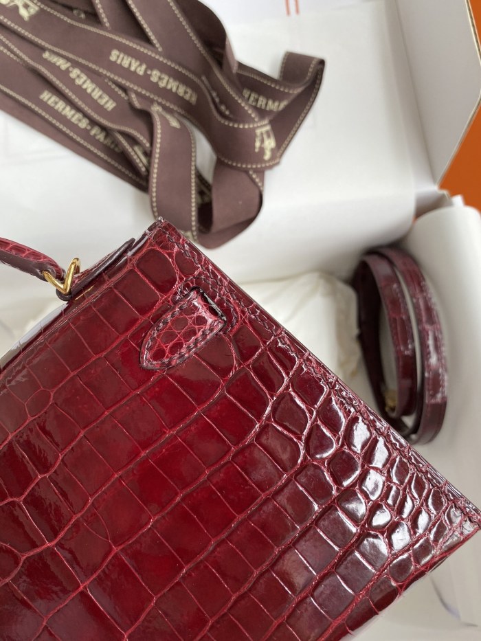 Mini Kelly 19 Nile Crocodile“19*13*7CM”-0096=