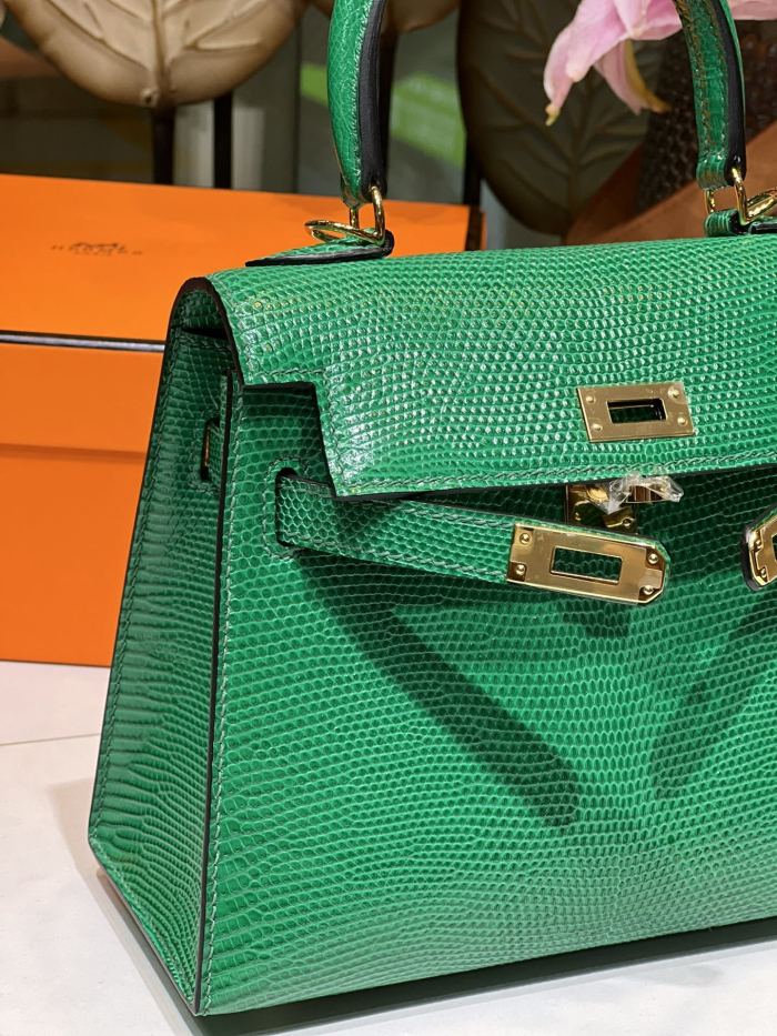 Kelly 20 Lizard Leather“20*16*9CM”-0051=