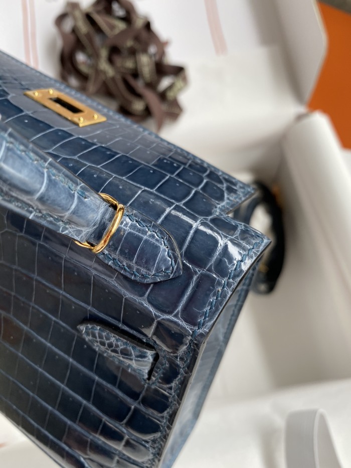 Mini Kelly 19 Nile Crocodile“19*13*7CM”-0096=