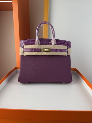 Birkin Touch Togo-Crocodile“25*20*13CM” -0043=