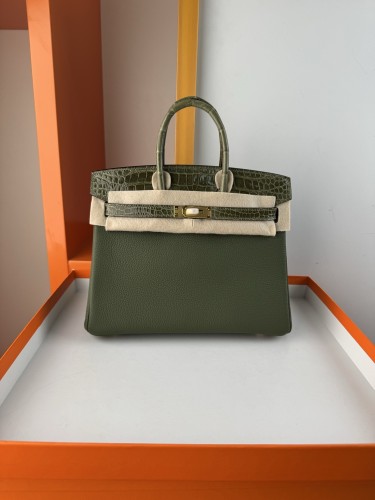 Birkin Touch Togo-Crocodile“25*20*13CM” -0043=