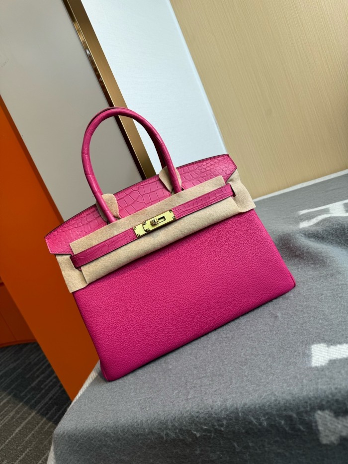 Birkin 30 Touch Togo-Crocodile“30*22*16CM”-0063=