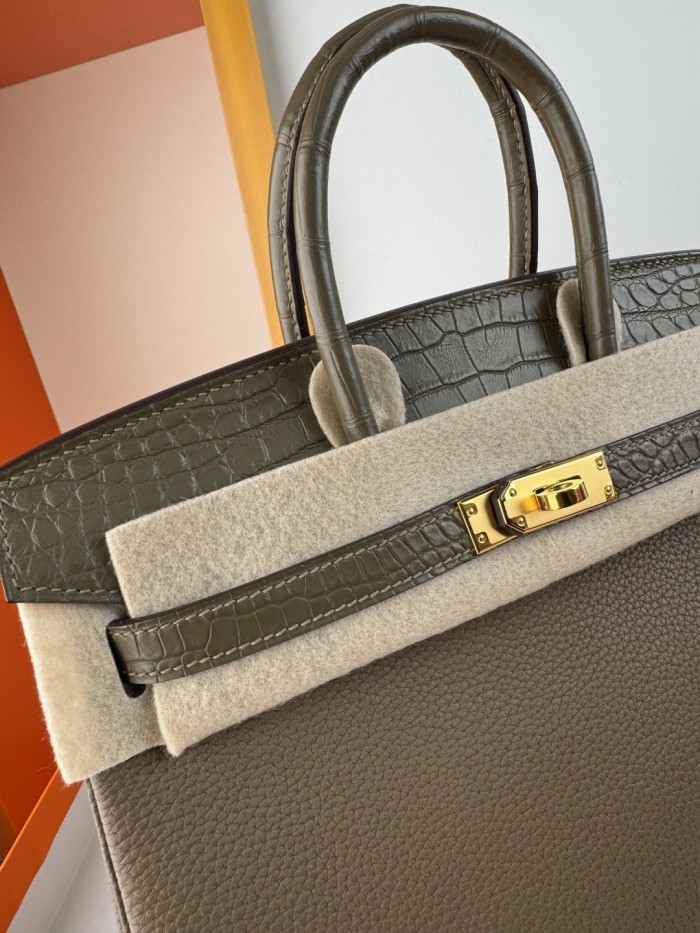 Birkin Touch Togo-Crocodile“25*20*13CM” -0043=