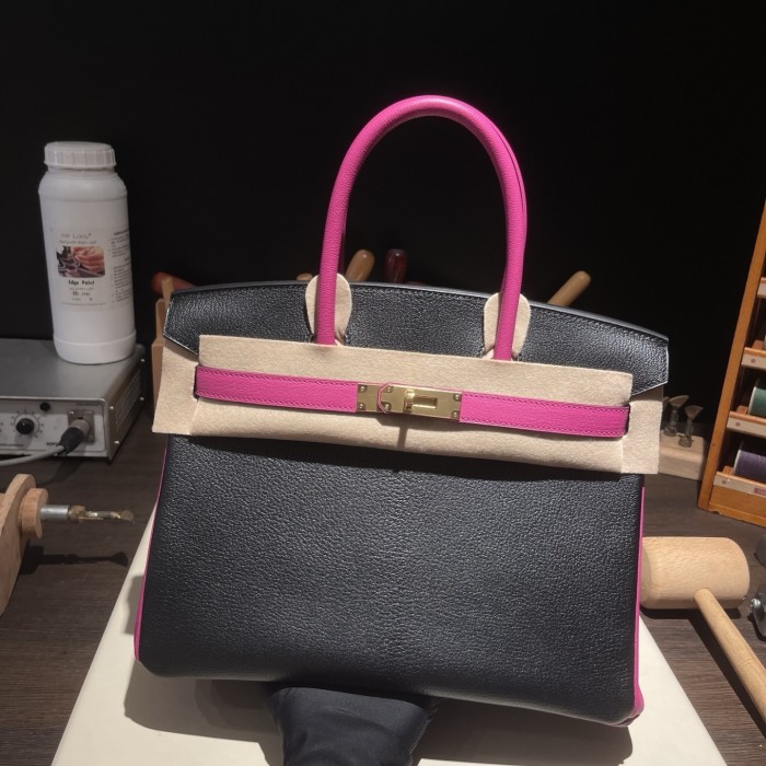 Birkin30 Chevre Brushed Gold“30*22*16CM”-0023=