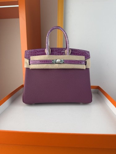 Birkin Touch Togo-Crocodile“25*20*13CM” -0043=