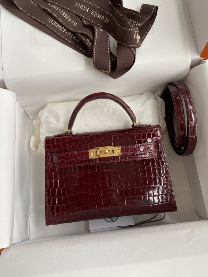Mini Kelly 19 Nile Crocodile“19*13*7CM”-0096=