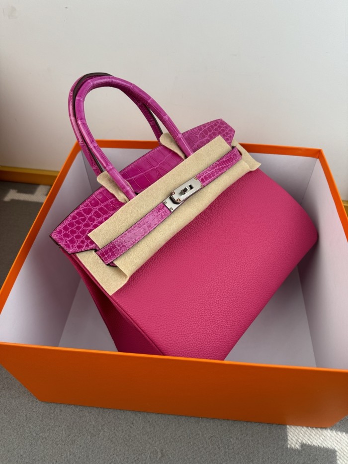 Birkin 30 Touch Togo-Crocodile“30*22*16CM”-0063=