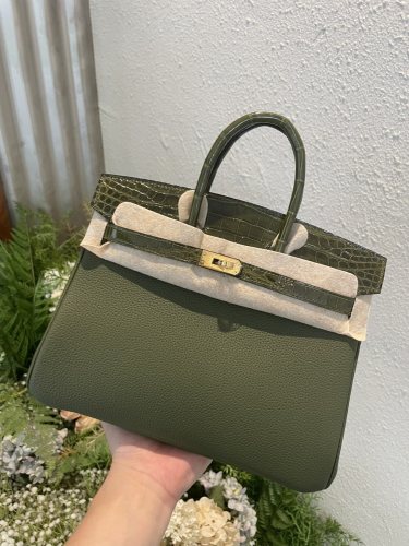 Birkin Touch Togo-Crocodile“25*20*13CM”0043=