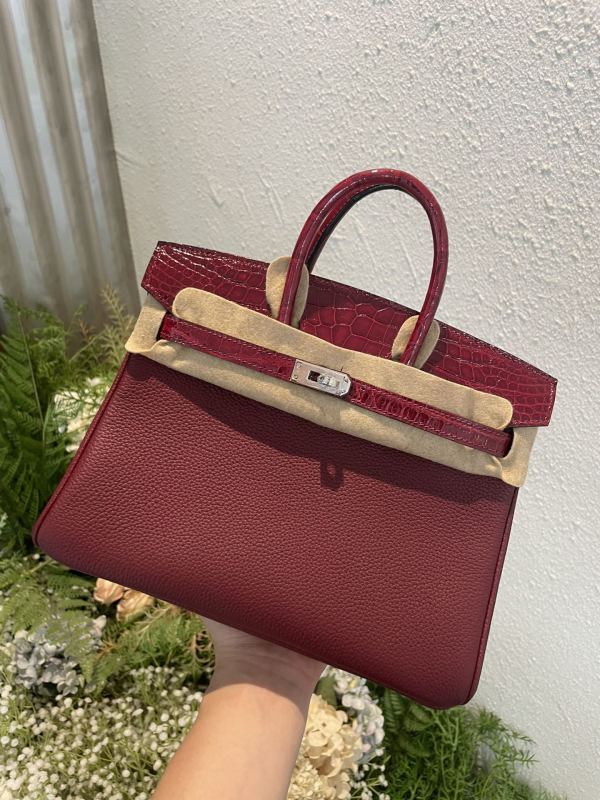 Birkin Touch Togo-Crocodile“30*22*16CM”-0063=
