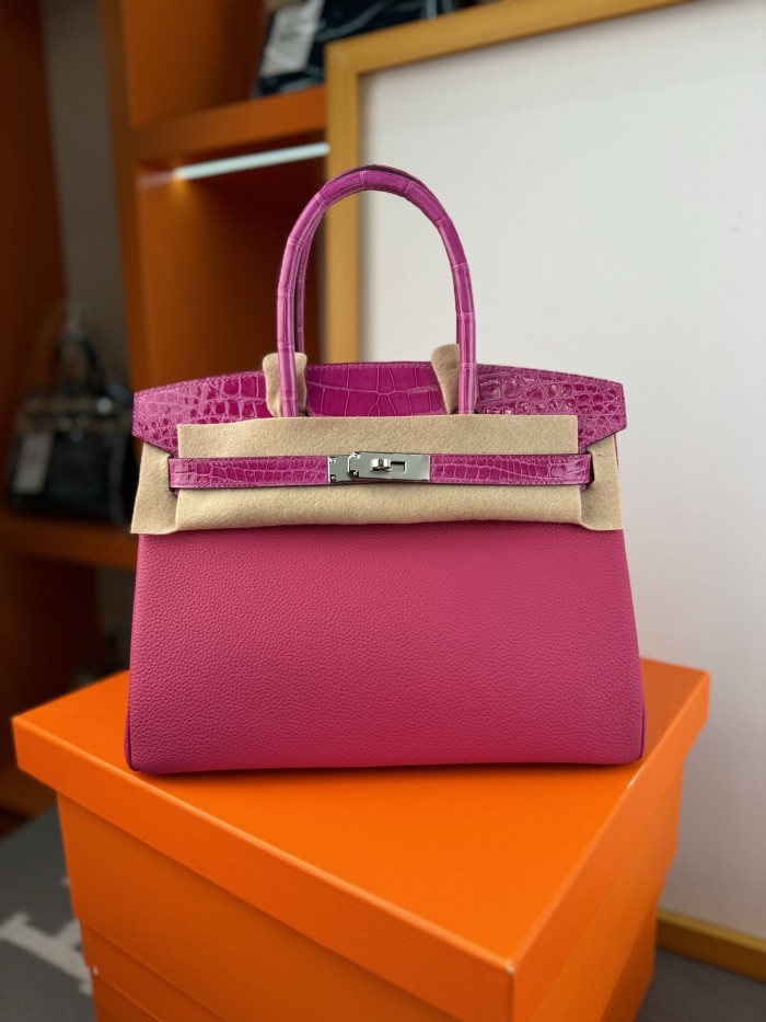 Birkin 30 Touch Togo-Crocodile“30*22*16CM”-0063=