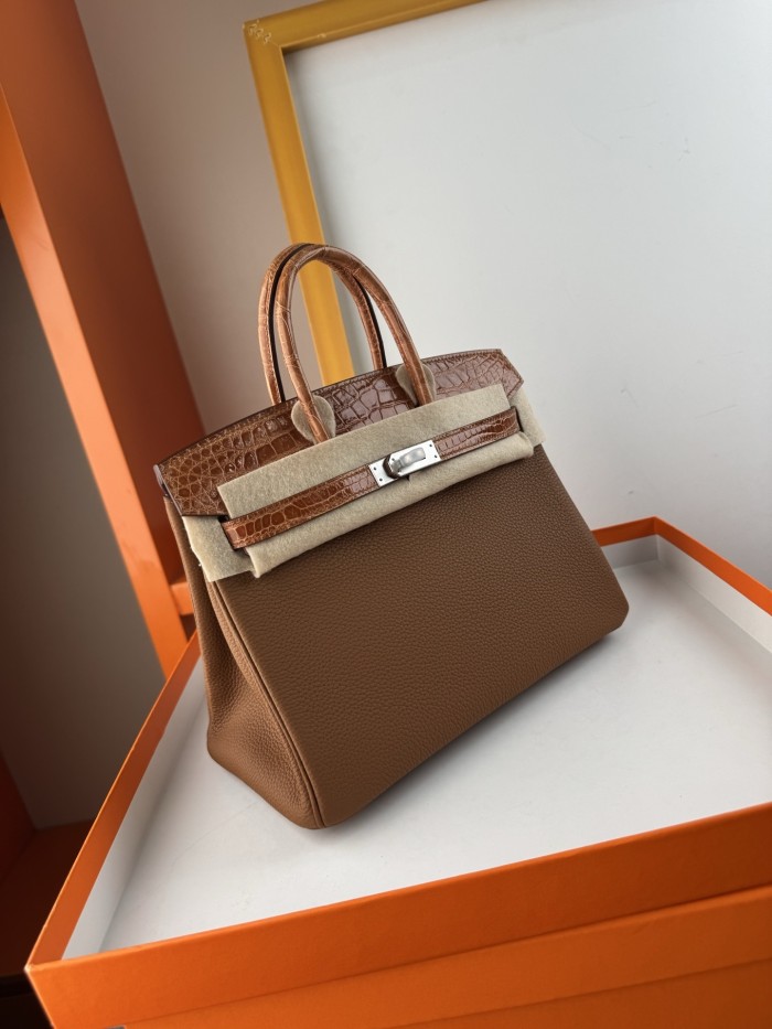 Birkin Touch Togo-Crocodile“25*20*13CM” -0043=