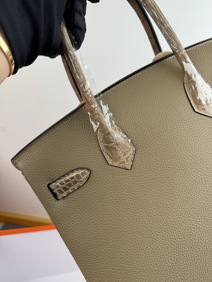 Birkin 30 Touch Togo-Crocodile“30*22*16CM”-0063=