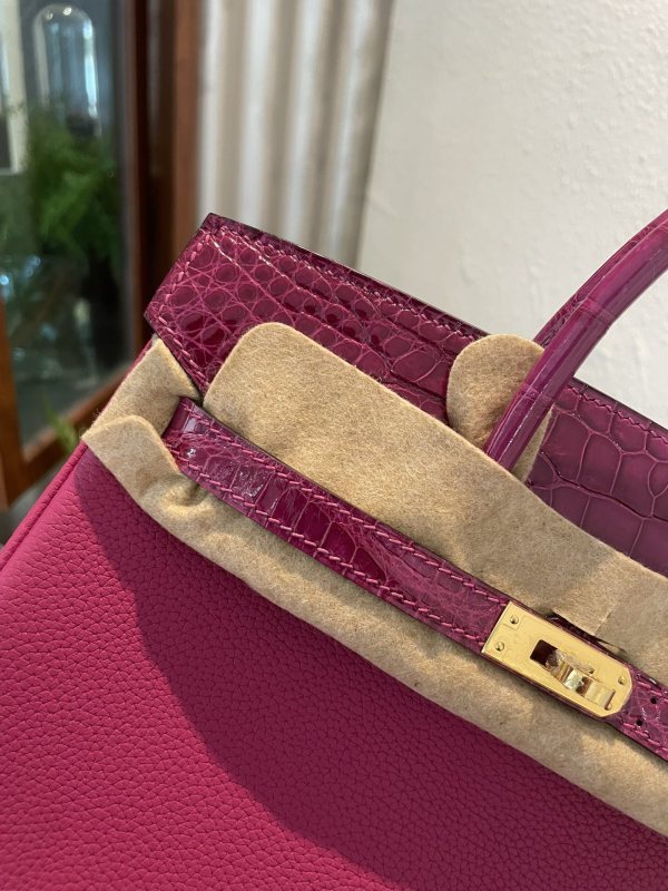 Birkin Touch Togo-Crocodile“30*22*16CM”-0063=
