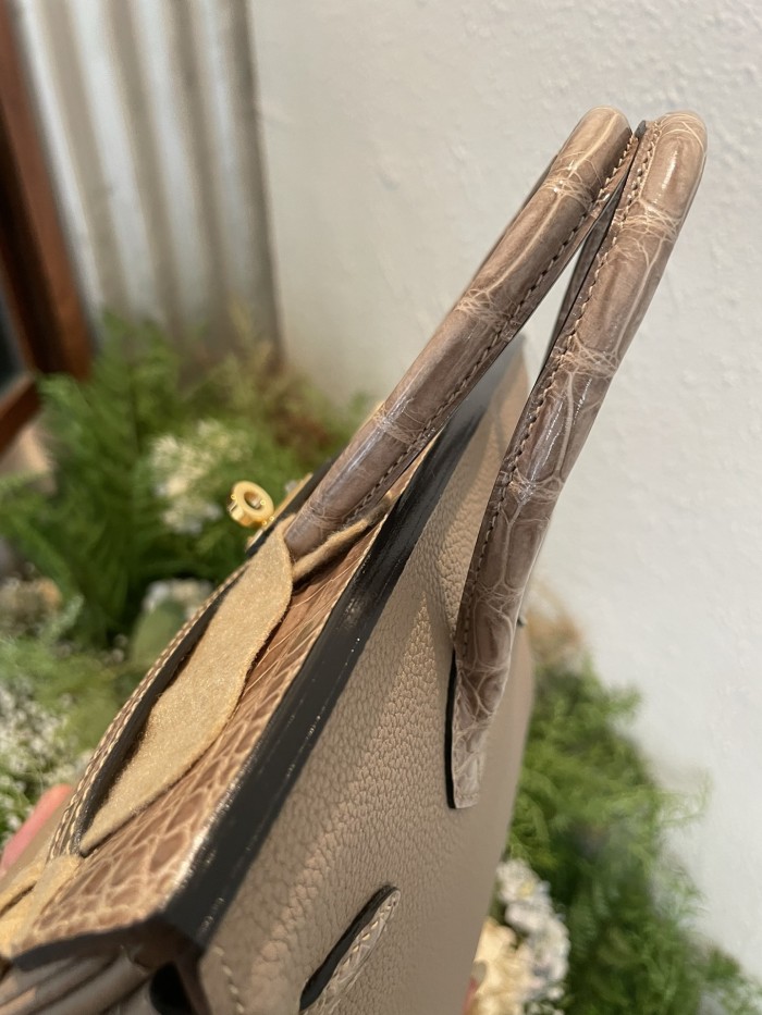 Birkin 25 Touch Togo-Crocodile“25*20*13CM”-0043=
