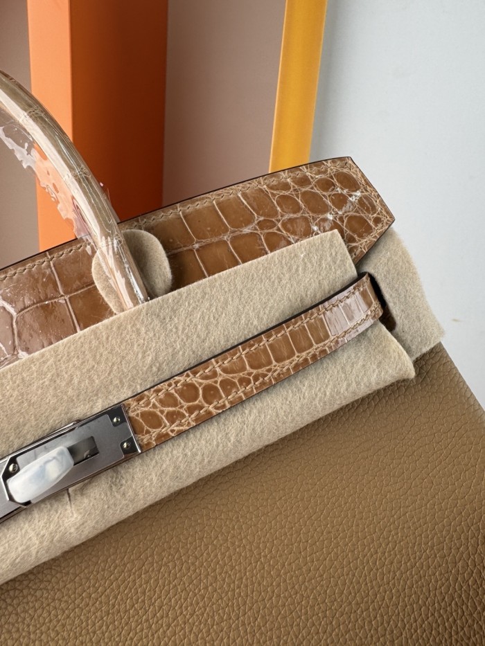 Birkin Touch Togo-Crocodile“25*20*13CM” -0043=
