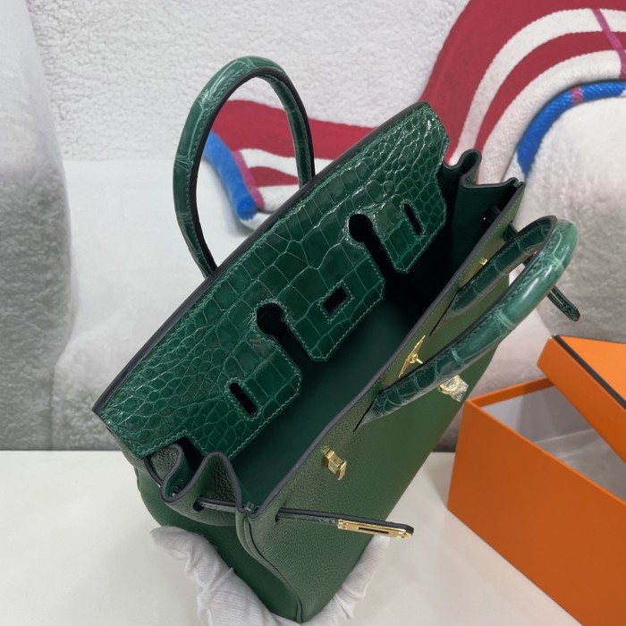 Birkin 25 Touch Togo-Shiny Crocodile“25*20*13CM”-0043=