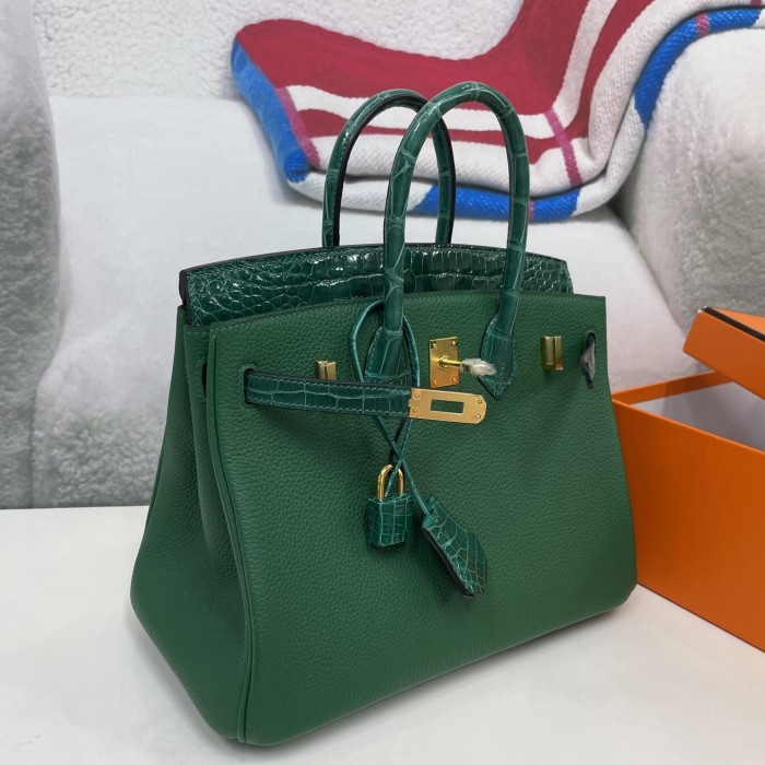 Birkin 25 Touch Togo-Shiny Crocodile“25*20*13CM”-0043=